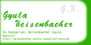 gyula weisenbacher business card